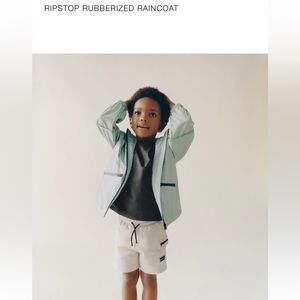 Ripstop rubberized rain jacket Zara 12-18M in excellent condition